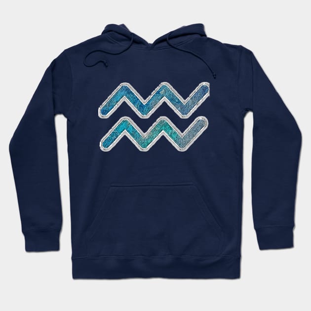 Aquarius sign Hoodie by Nitrowolf